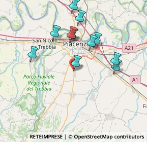 Mappa Via 1º Maggio, 29027 Podenzano PC, Italia (7.26)