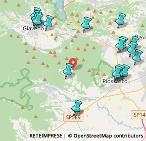 Mappa Via dei Mughetti, 10045 Piossasco TO, Italia (5.3705)