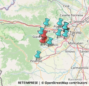 Mappa Via dei Mughetti, 10045 Piossasco TO, Italia (10.66923)