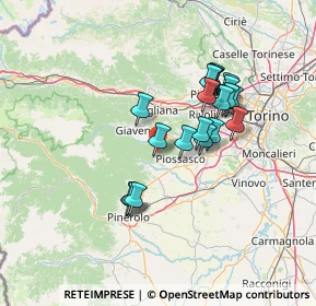 Mappa Via dei Mughetti, 10045 Piossasco TO, Italia (11.8705)