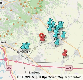 Mappa Strada del Vibernone, 10023 Chieri TO, Italia (3.08071)