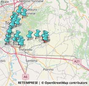 Mappa Via Lombroso, 10023 Chieri TO, Italia (9.601)