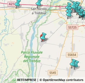 Mappa Via della Cooperazione, 29020 Gossolengo PC, Italia (7.04375)