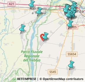 Mappa Via della Cooperazione, 29020 Gossolengo PC, Italia (6.121)