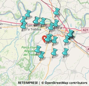 Mappa Strada Comunale Stradazza, 29122 Piacenza PC, Italia (6.6135)