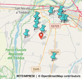 Mappa Strada Comunale Stradazza, 29122 Piacenza PC, Italia (3.98667)