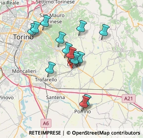 Mappa Via Broglia, 10023 Chieri TO, Italia (6.10786)