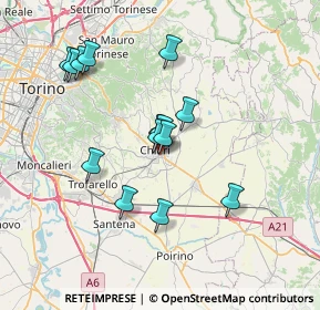 Mappa Vicolo Santo Stefano, 10023 Chieri TO, Italia (6.43929)