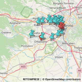 Mappa Via Cavour, 10043 Orbassano TO, Italia (7.8675)