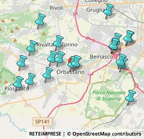 Mappa Via Cavour, 10043 Orbassano TO, Italia (4.4885)