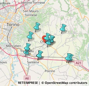 Mappa 10023 Chieri TO, Italia (5.71308)