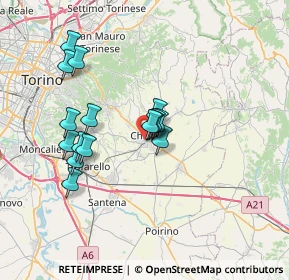 Mappa 10023 Chieri TO, Italia (6.07063)
