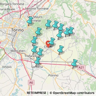 Mappa 10023 Chieri TO, Italia (6.57733)