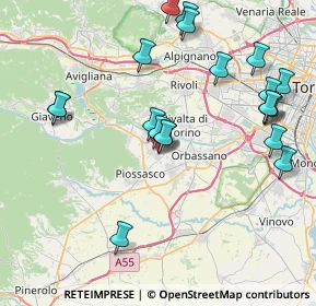 Mappa Via Alessandro Volta, 10090 Bruino TO, Italia (8.9335)