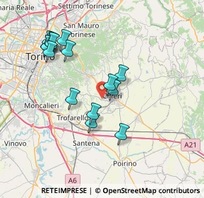 Mappa Strada della Luigina, 10023 Chieri TO, Italia (7.34)