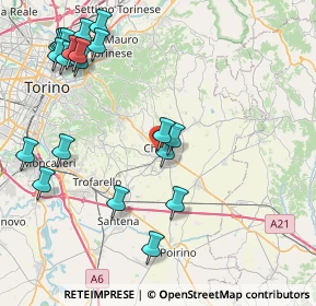 Mappa Via Giardini, 10023 Chieri TO, Italia (10.096)
