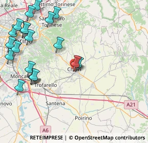 Mappa Via Giardini, 10023 Chieri TO, Italia (10.8165)