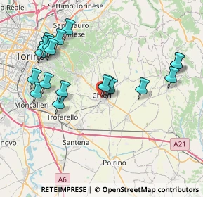 Mappa Via Giardini, 10023 Chieri TO, Italia (8.564)