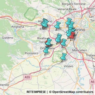 Mappa Piazza del Borgo, 10043 Orbassano TO, Italia (6.528)