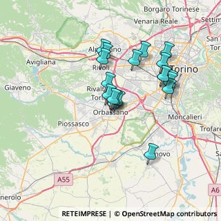 Mappa Piazza del Borgo, 10043 Orbassano TO, Italia (6.21316)
