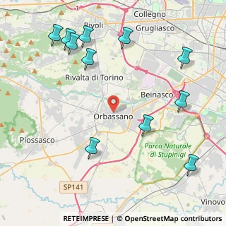 Mappa Piazza del Borgo, 10043 Orbassano TO, Italia (5.28818)