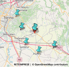 Mappa Via Alessandro Volta, 10023 Chieri TO, Italia (6.01273)