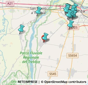 Mappa Viale Dei Rivi, 29020 Gossolengo PC, Italia (5.74313)