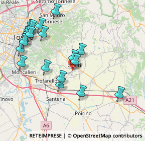 Mappa Strada Cambiano, 10023 Chieri TO, Italia (8.874)