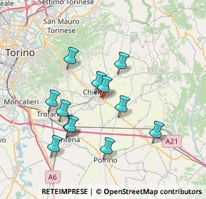 Mappa Via Guido Gozzano, 10023 Chieri TO, Italia (6.67917)