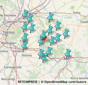 Mappa 14014 Capriglio AT, Italia (12.32611)