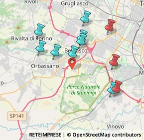 Mappa Via Tetti Valfre Frazione, 10092 Beinasco TO, Italia (3.84636)