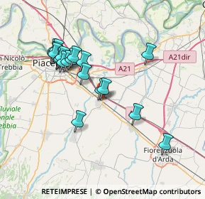 Mappa SP 53, 29010 Pontenure PC, Italia (7.10316)