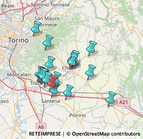 Mappa Via Santo Stefano, 10023 Chieri TO, Italia (6.07167)