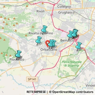 Mappa Via Don S. Febbraro, 10043 Orbassano TO, Italia (3.81273)
