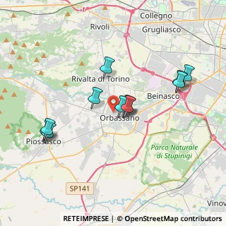 Mappa Via Cernaia, 10043 Orbassano TO, Italia (3.38417)
