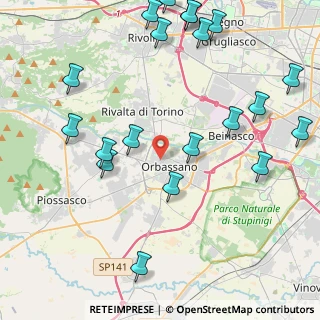 Mappa Via Cernaia, 10043 Orbassano TO, Italia (5.4115)