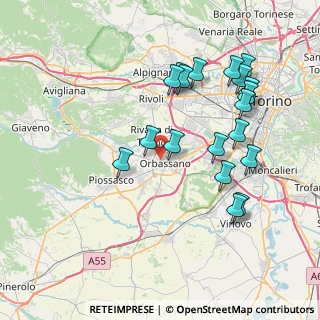 Mappa Via Cernaia, 10043 Orbassano TO, Italia (8.02368)