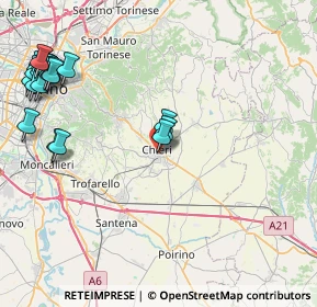 Mappa Via Angelo Mosso, 10023 Chieri TO, Italia (11.085)