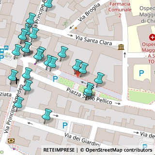 Mappa Piazza Silvio Pellico, 10023 Chieri TO, Italia (0.06923)