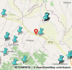 Mappa Via Asti Chivasso, 14030 Frinco AT, Italia (3.0955)