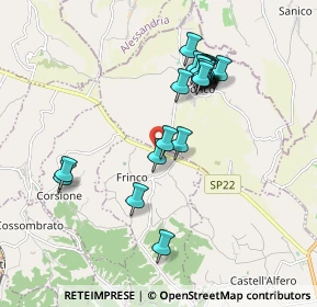 Mappa Via Asti Chivasso, 14030 Frinco AT, Italia (1.734)