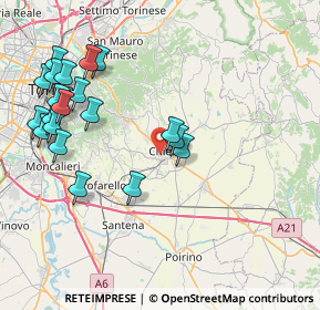 Mappa Viale F. Fasano, 10023 Chieri TO, Italia (9.2305)