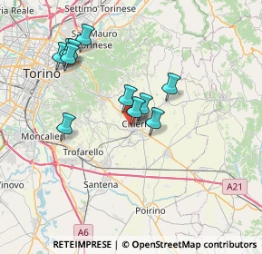 Mappa Viale F. Fasano, 10023 Chieri TO, Italia (6.57545)