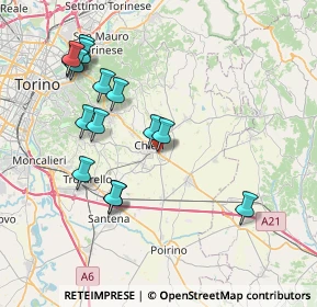 Mappa Via Riva, 10023 Chieri TO, Italia (8.128)