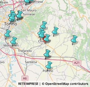 Mappa Via Riva, 10023 Chieri TO, Italia (9.633)