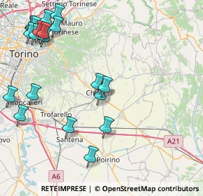 Mappa Via Riva, 10023 Chieri TO, Italia (10.745)