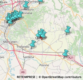 Mappa Via Riva, 10023 Chieri TO, Italia (10.6855)