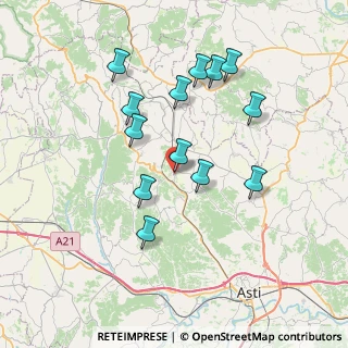 Mappa Strada S. Dionigi, 14025 Montechiaro d'Asti AT, Italia (6.92462)