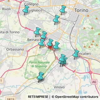Mappa Via Rond? Bernardo, 10092 Borgaretto TO, Italia (3.77357)