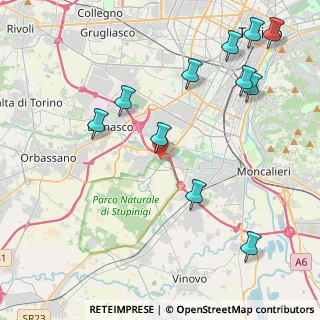 Mappa Via Rond? Bernardo, 10092 Borgaretto TO, Italia (5.02273)